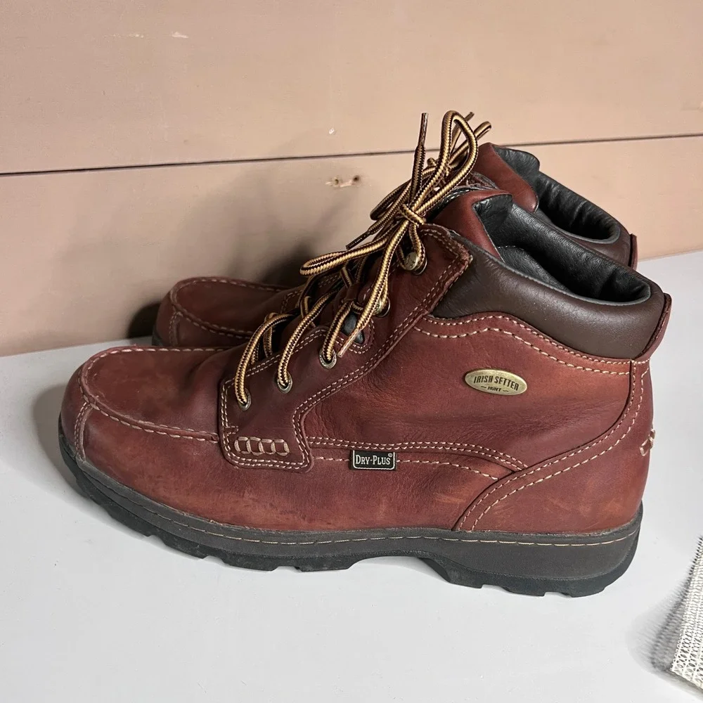 Irish Setter Hunt Mens 12 D Red Leather Dry-Plus Waterproof Moc Toe‎ Boots 1892